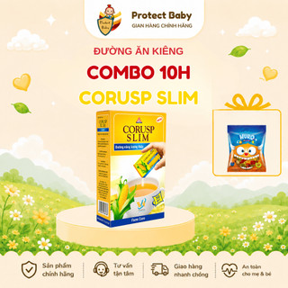Combo 10 Hộp Đường Bắp Ăn Kiêng CORUSP SLIM (Hộp 50 gói)