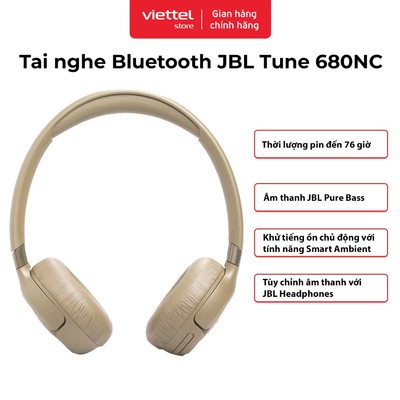 Tai nghe Bluetooth JBL Tune 680NC | Âm Thanh JBL Pure Bass | Khử Ồn Chủ Động Smart Ambient