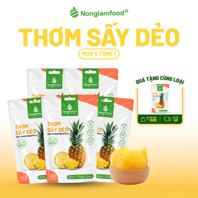 [5 Túi Tặng 1] Combo 5 Túi Thơm Sấy Dẻo Nonglamfood Túi 100g, Đồ Ăn Vặt Văn Phòng