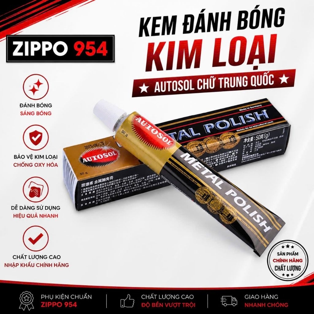 [Zịppo 954] Kem đánh bóng kim loại Autosol chính hãng