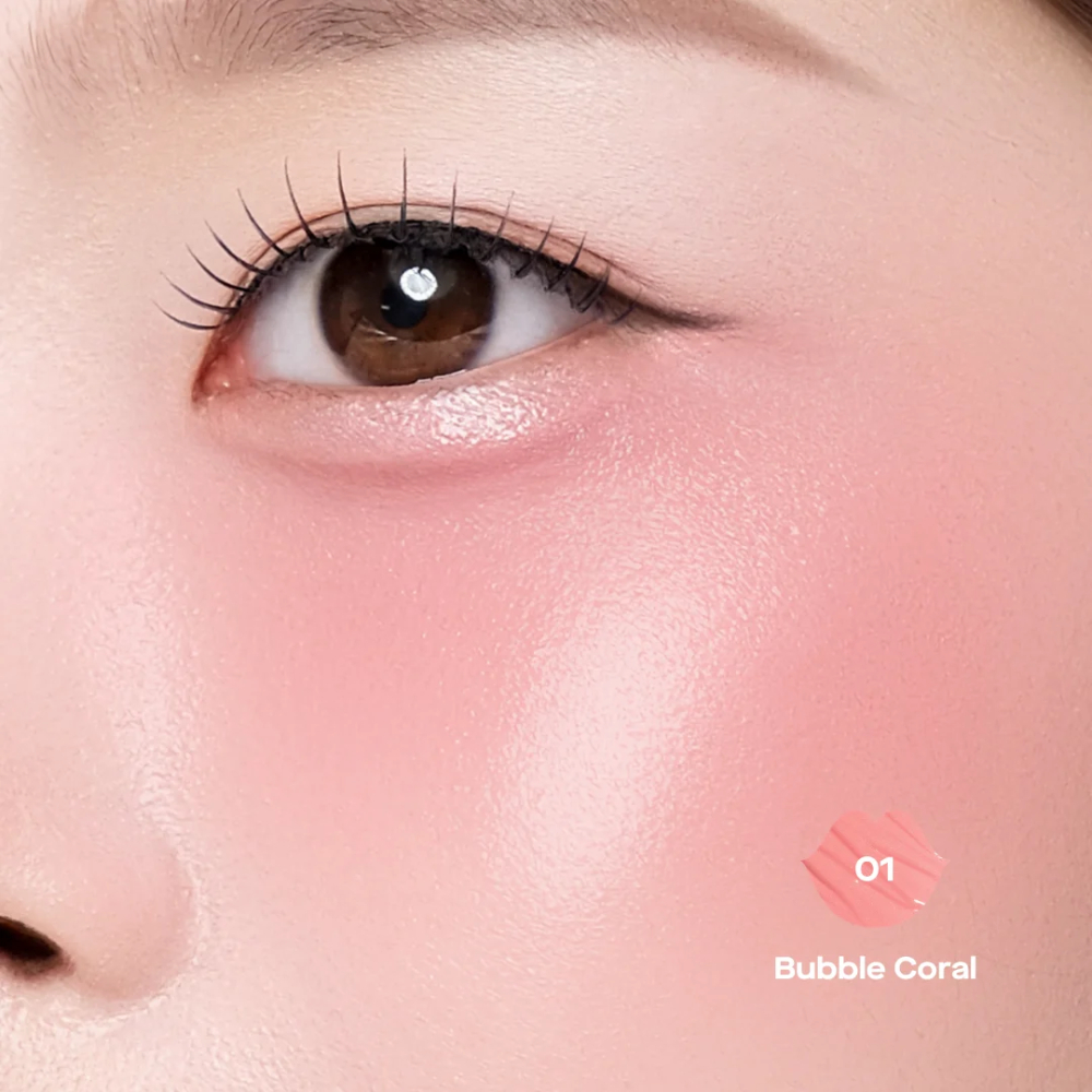 Má Hồng Kem GSLAY Bubble Gleam Blush Serum thuần chay (4.5ml) Dạng Lỏng