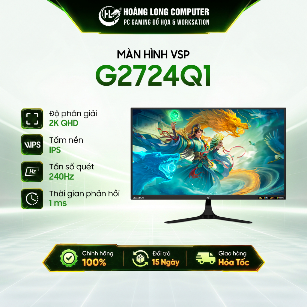 Màn Hình VSP G2724Q1 27 Inch 2K 2560x1440 IPS 240Hz 1ms Bảo Hành 36 Tháng Chính Hãng