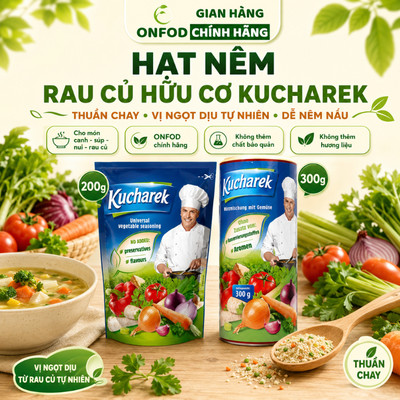 Hạt nêm chay rau củ hữu cơ Kucharek Đức ONFOD gia vị bột nêm nấu ăn healthy eat clean