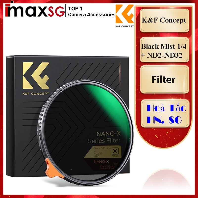Kính lọc Filter K&F Concept Black Mist 1/4 + ND2-ND32 Nano X, Chính hãng