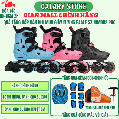 [Tặng Full Quà] Giày Patin Trẻ Em Centosy Flying Eagle S7 Nimbus Pro Chính Hãng-Form Nhựa An Toàn Bánh Cao Su Đặc Êm Ái