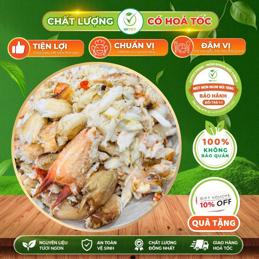 [HỎA TỐC] Thịt Cua, Gạch Cua VITOT Được Bóc Từ Cua Cà Mau Siêu Chất Lượng Cam Kết Ngon