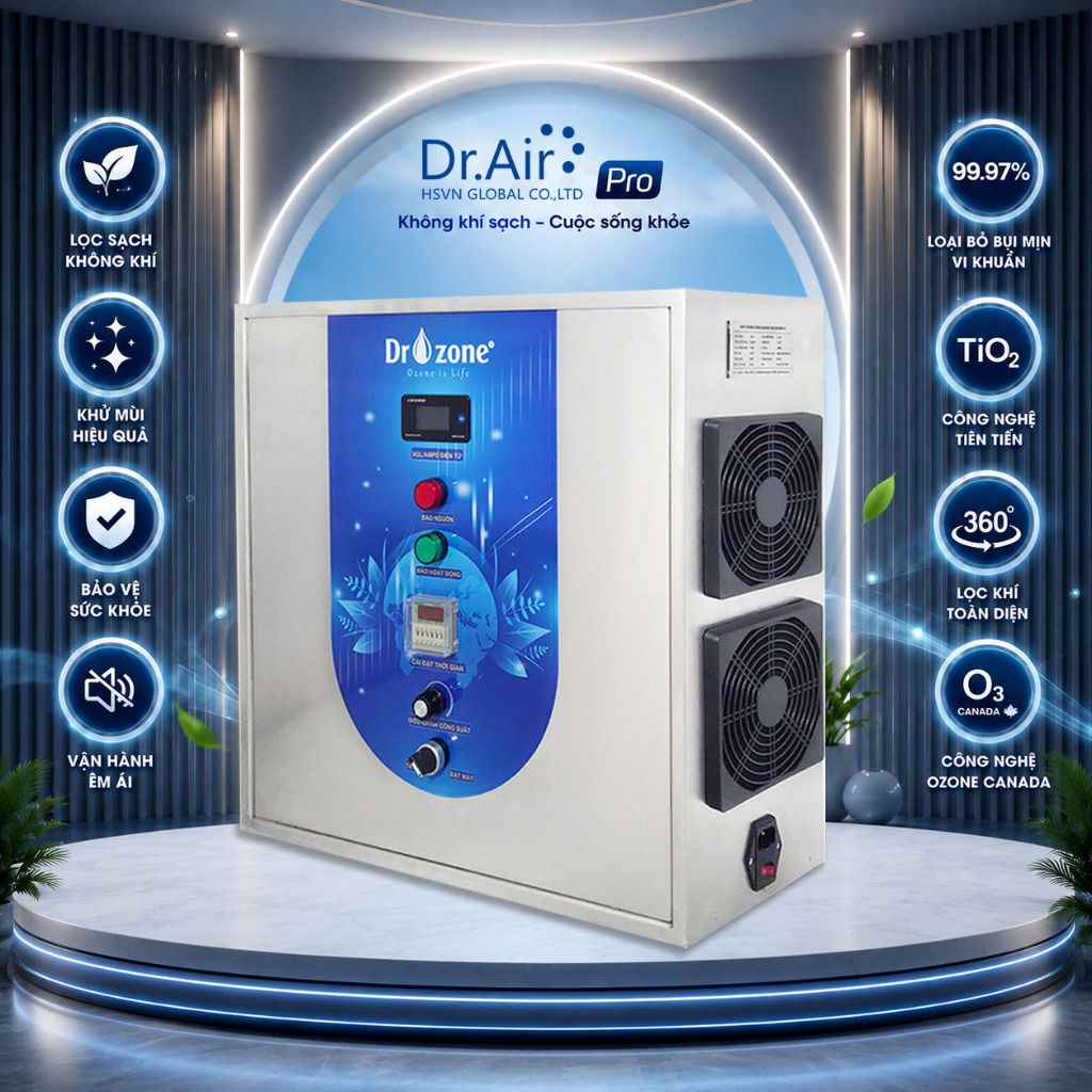 Máy Ozone Công Nghiệp Dr.Ozone D-10S - Máy Ozone công nghiệp nồng độ cao xử lý mùi công nghiệp