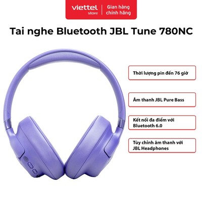 Tai nghe Bluetooth JBL Tune 780NC | Âm Thanh JBL Pure Bass | Khử Ồn Chủ Động Với Smart Ambient