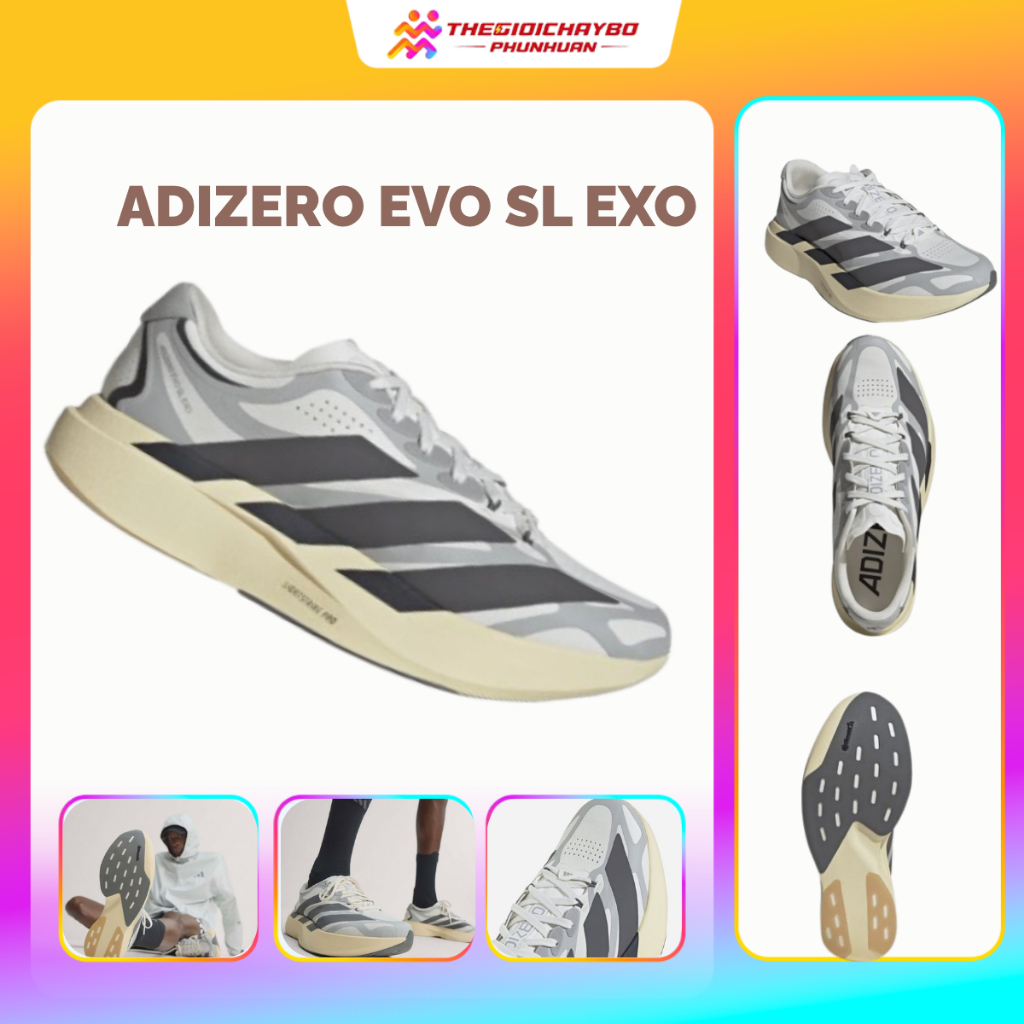 Giày Thể Thao Chạy Bộ Adidas Adizero EVO SL EXO Unisex Êm Nhẹ Phản Hồi Tốt