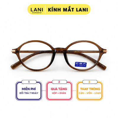 Gọng kính cận nữ Lani 5054 oval y2k nhựa dẻo