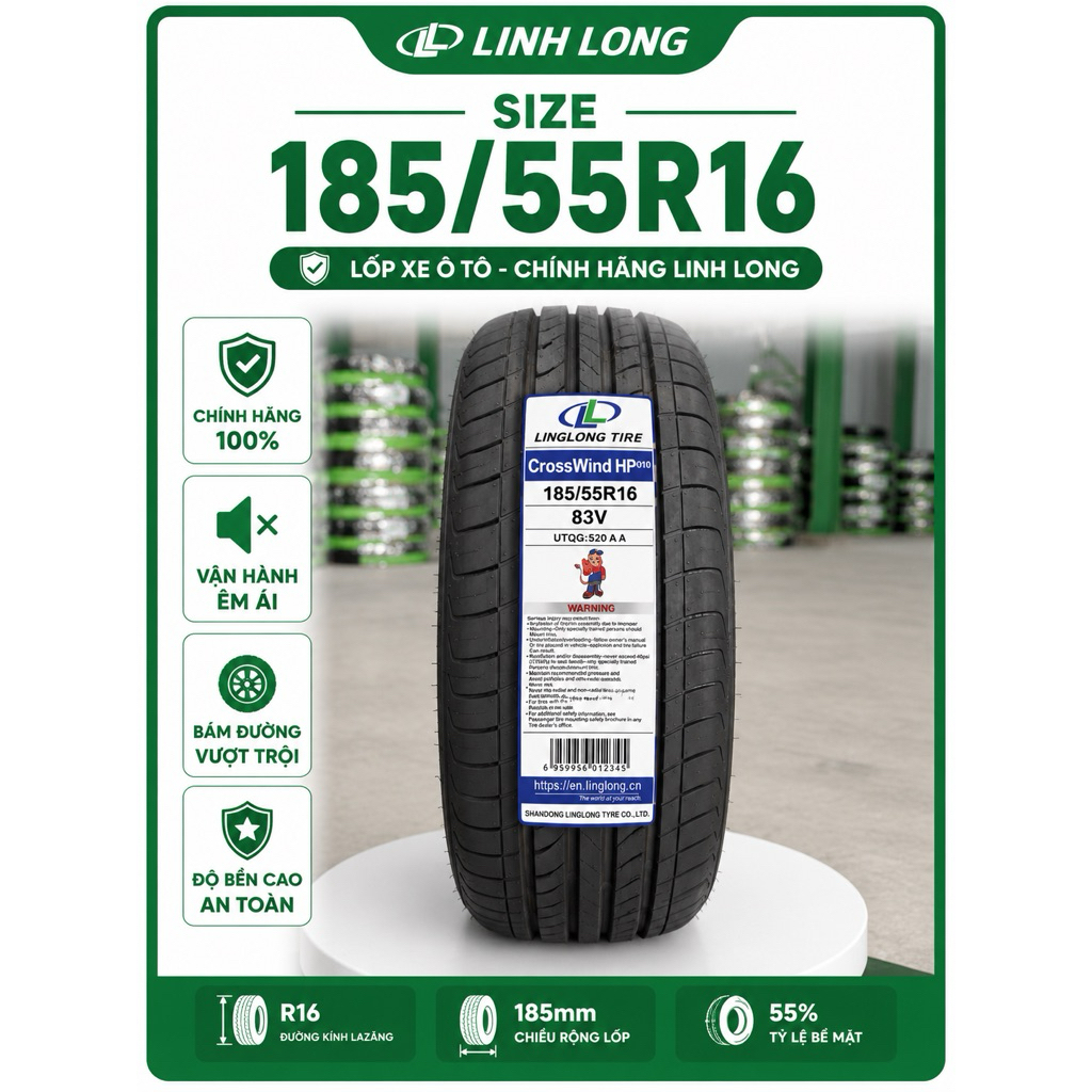 Size 185/55R16 chuyên cho Honda City, Suzuki Swift, Honda Jazz