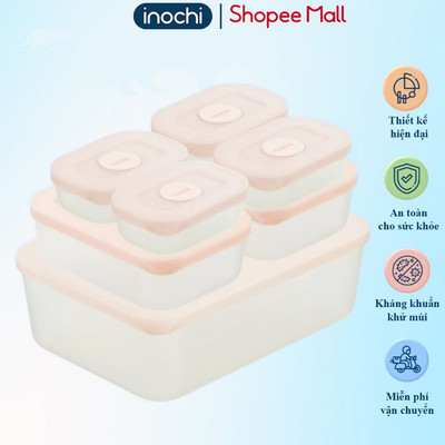 [LIVE] Bộ 7 hộp trữ đông Inochi, Bảo Quản Tươi Ngon, An toàn, nhiều kích cỡ, hộp thực phẩm, Chịu nhiệt tốt