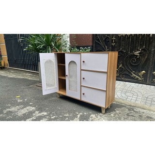 (HỎA TỐC) Tủ Gỗ ngăn đựng giày, Tủ decor phòng live