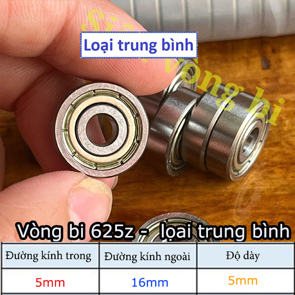 [Loại trung bình] Vòng bi - bạc đạn mã 625z Kích thước 5x16x5mm hàng OEM Trung Quốc - Phân loại tâm 