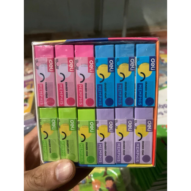 Set 2/5/10 tẩy chì, tẩy màu dài Deli H349