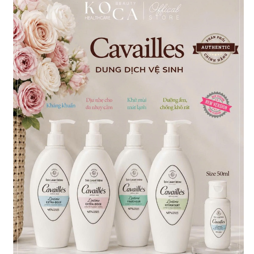[CÔNG TY] Dung Dịch Vệ Sinh Phụ Nữ Cavaillès 250ml, Nhập Khẩu Chính Hãng Pháp, Dịu Nhẹ, An Toàn, Chống Viêm, Cấp Ẩm