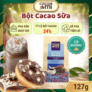 Thức uống sô cô la Bột cacao sữa hoà tan pha sẵn ngọt dịu thơm ngon CacaoMi làm quà biếu tặng 127g