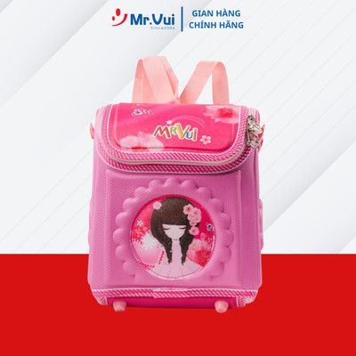 Balo chống gù Mr Vui BLCG 798 cho bé gái mẫu giáo, mầm non hình công chúa dễ thương