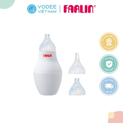 Farlin Dụng cụ hút mũi bằng tay an toàn, tiện lợi, không đau, gồm hai đầu hút silicone cho bé từ sơ sinh