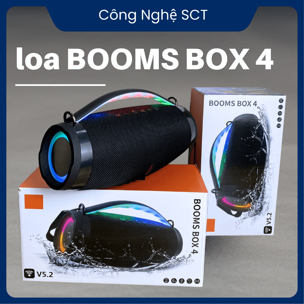 CÔNG SUẤT LỚN | LOA BLUETOOTH BOOMBOX 4 & BOOMBOX 4 MINI NHỎ GỌN ÂM THANH MẠNH QUẨY CỰC SUNG