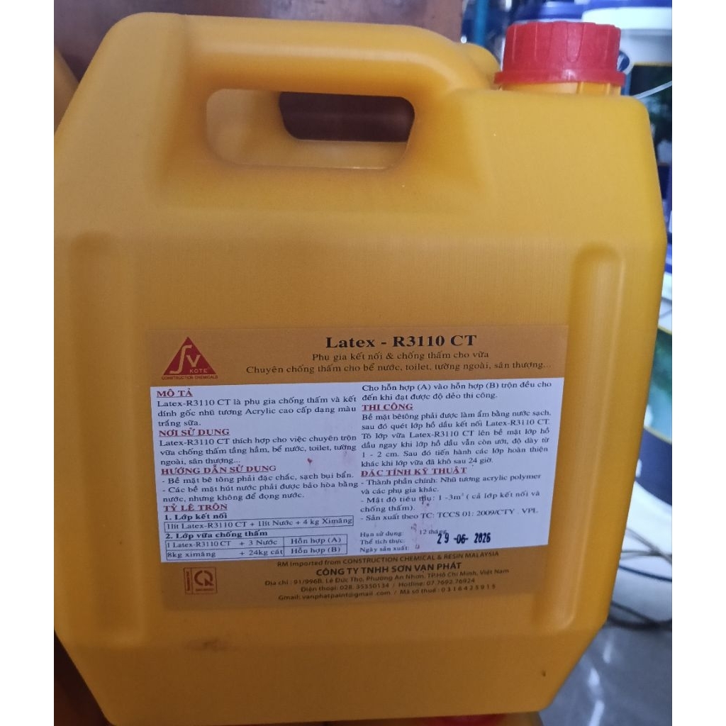 chất chống thấm Latex 3110CT & Kova