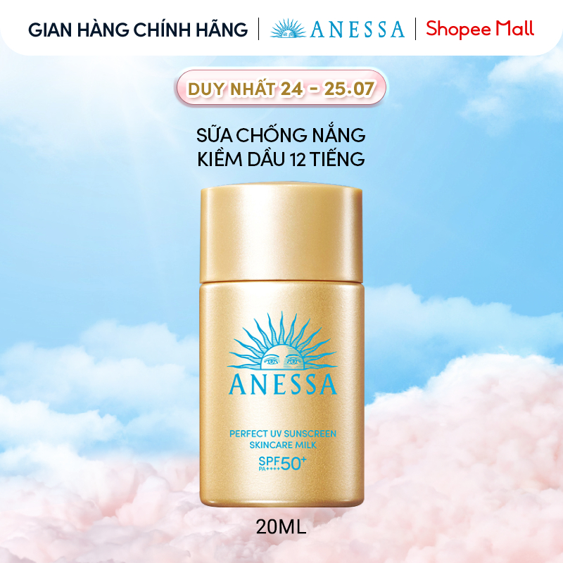 Sữa chống nắng dưỡng da kiềm dầu bảo vệ hoàn hảo Anessa Gold Milk SPF50+ PA++++ 20ml