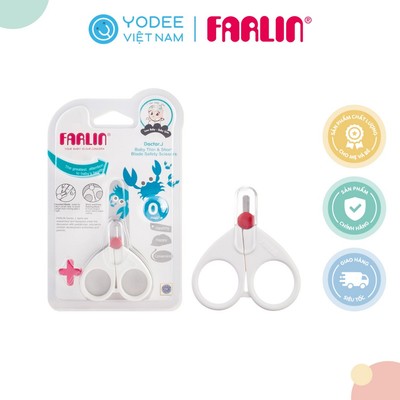 Farlin Kéo Cắt Móng Tay Chất Liệu Thép Không Gỉ, An Toàn Cho Bé Từ Sơ Sinh