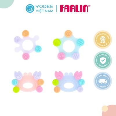 Farlin Gặm Nướu Silicone Đa Sắc Giúp Giảm Đau & Ngứa Nướu Cho Bé