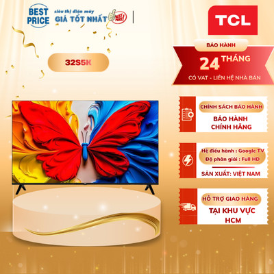 32S5K - Google Tivi QLED TCL AI FHD 32 inch 32S5K - Chính hãng - Trợ lý giọng nói Tiếng Việt
