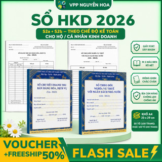 SỔ HKD 2026:S2a+S2b SỔ CHI TIẾT DOANH THU, HÀNG HÓA-THEO CHẾ ĐỘ KẾ TOÁN CHO HỘ /CÁ NHÂN KINH DOANH (4036)