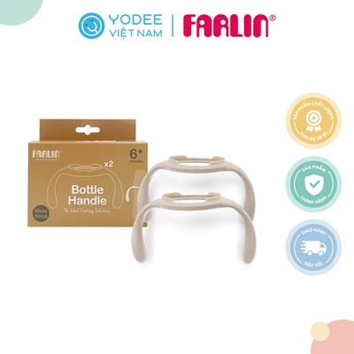 Farlin Bộ 2 tay cầm cho bình sữa cổ rộng tiện lợi giúp bé tự cầm nắm
