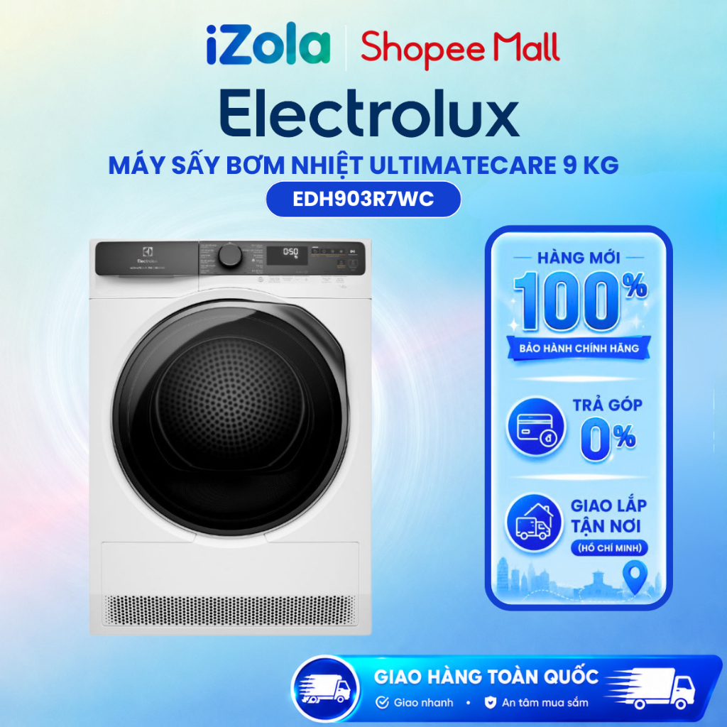 EDH903R7WC - Máy sấy bơm nhiệt Electrolux UltimateCare 9 kg EDH903R7WC - Hàng chính hãng