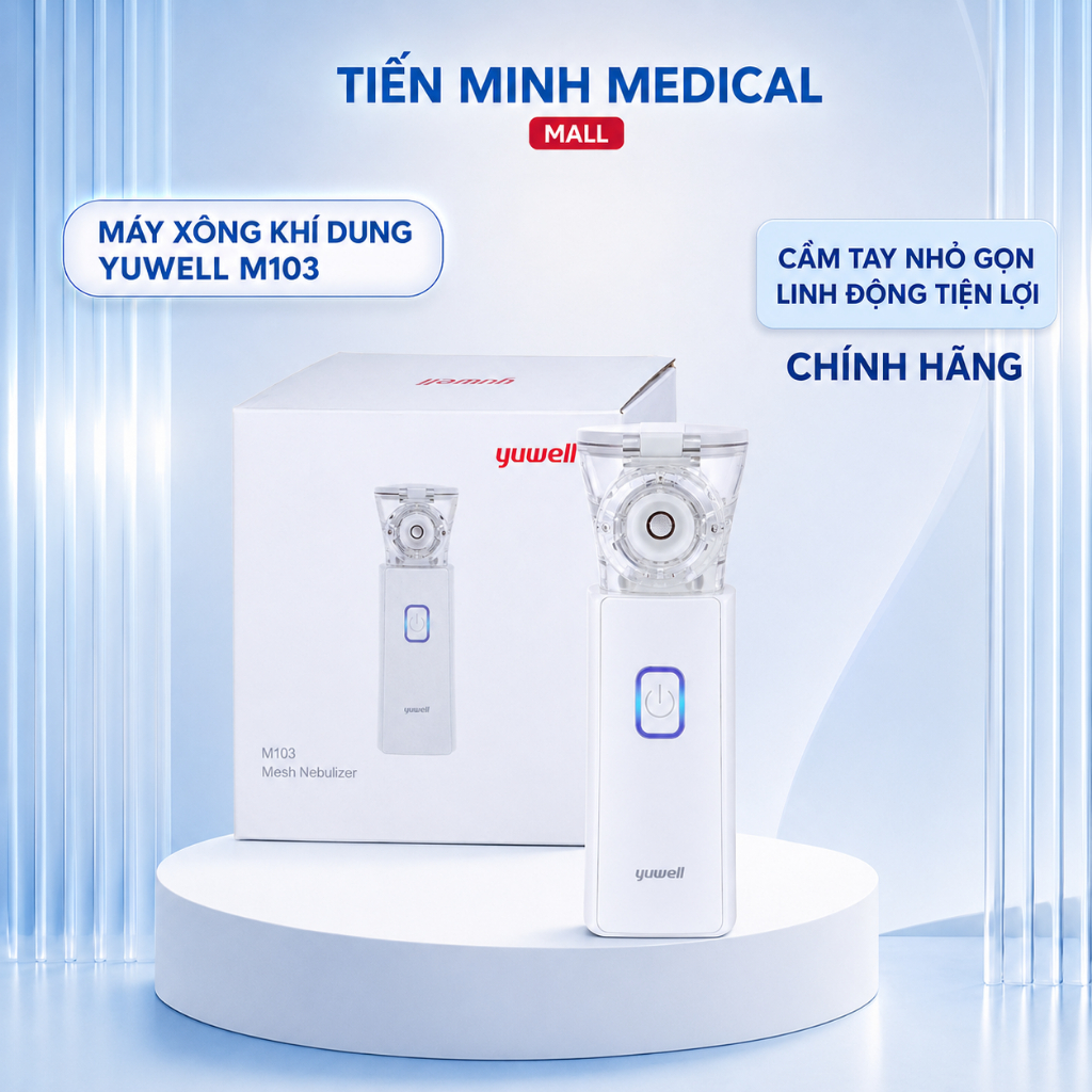Máy xông khí dung cầm tay Yuwell M103 nhỏ gọn linh động sữ dụng mọi lúc mọi nơi tiện lợi