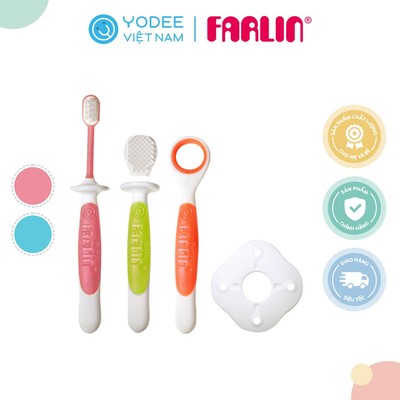 Farlin Bộ bàn chải 3 giai đoạn cho bé tập đánh răng hiệu quả