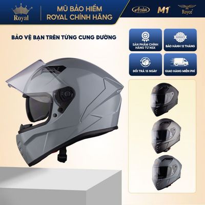 Mũ Bảo Hiểm Fullface Royal M66K 2 Lớp Kính Chống UV, Nam Nữ Đi Xe Máy, Chính Hãng Á Châu, BH 12T