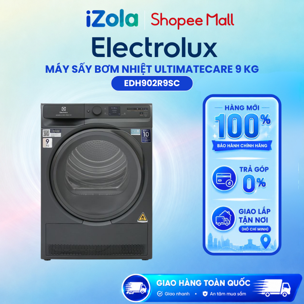 EDH902R9SC - Máy sấy bơm nhiệt Electrolux UltimateCare 9 kg EDH902R9SC - Hàng chính hãng