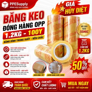 [GIÁ HỦY DIỆT🌟] Băng Keo Đóng Hàng OPP Trong 1.2kg | Băng Dính Trong Suốt Quấn Hàng Bền Chắc