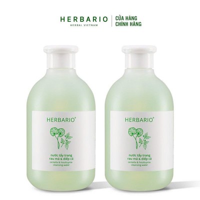 Nước tẩy trang Rau Má & Diếp Cá Herbario 300ml thuần chay