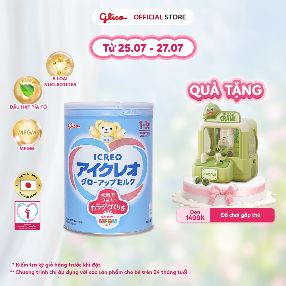[ICREO SỐ 1] Sữa Bột Công Thức Cho Bé Glico Icreo Grow-Up Nhật Bản - Lon 820g