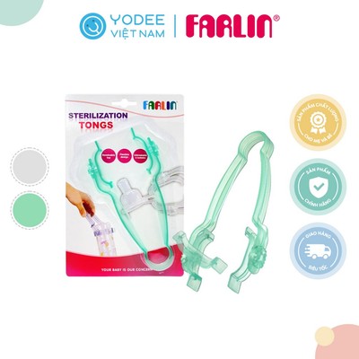 Farlin Kẹp gắp bình sữa và núm ti siêu nhẹ, đầu kẹp có thể xoay linh hoạt