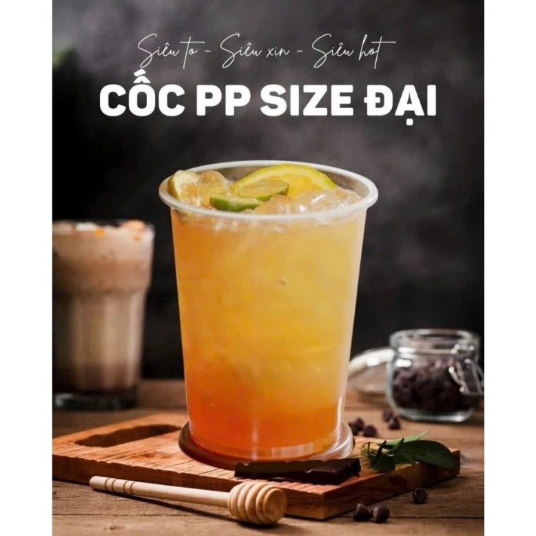 THÙNG 500 LY - Ly Nhựa 800ml 900ml – Cốc Đựng Trà Tắc, Nước Ép – Nhựa PP Trong, Dùng mang đi