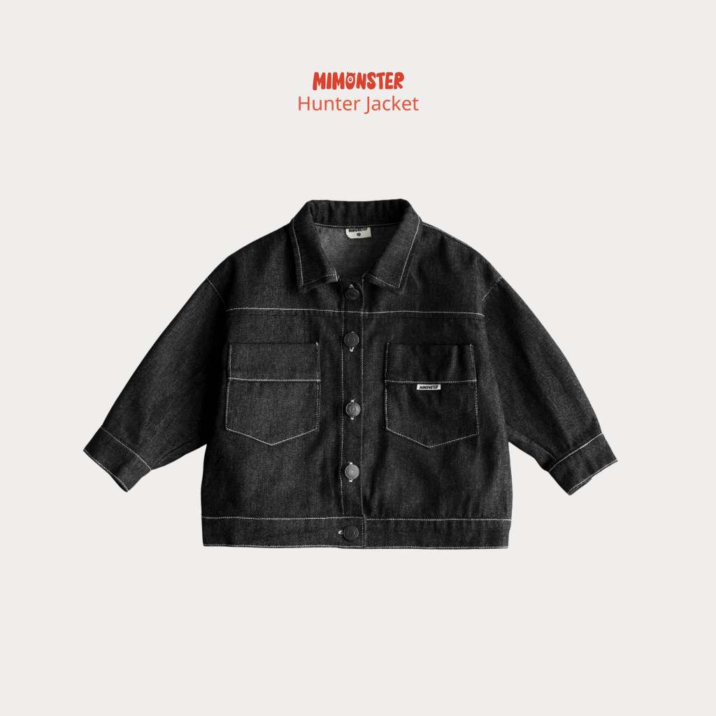 [MIMONSTER] Áo khoác Jean Hunter phong cách đường phố cho bé trai