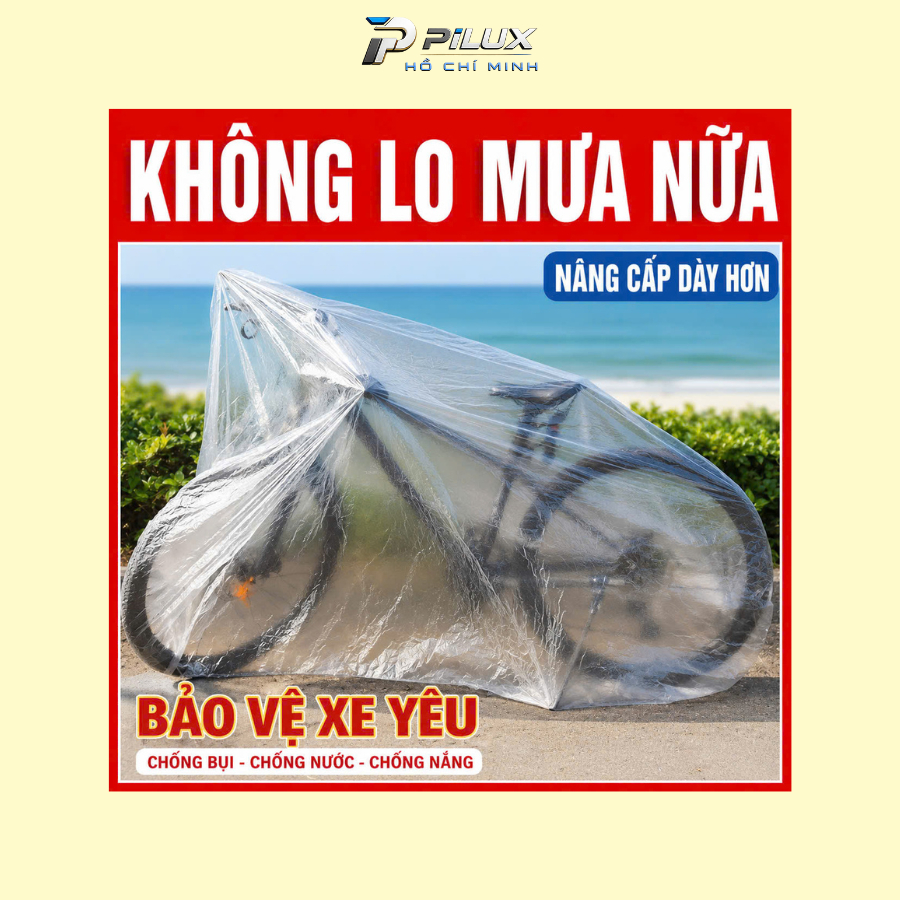 Bạt Trùm Xe Đạp, Xe Đạp Điện Chống Nước Chống Bụi – Áo Trùm Xe Ngoài Trời Bảo Vệ Xe Hiệu Quả