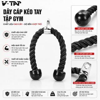 Dây Thừng Kéo Xô, Dây Thừng Đôi Hỗ Trợ Tập Gym, Tập Tay, Tập Vai, Tập Lưng