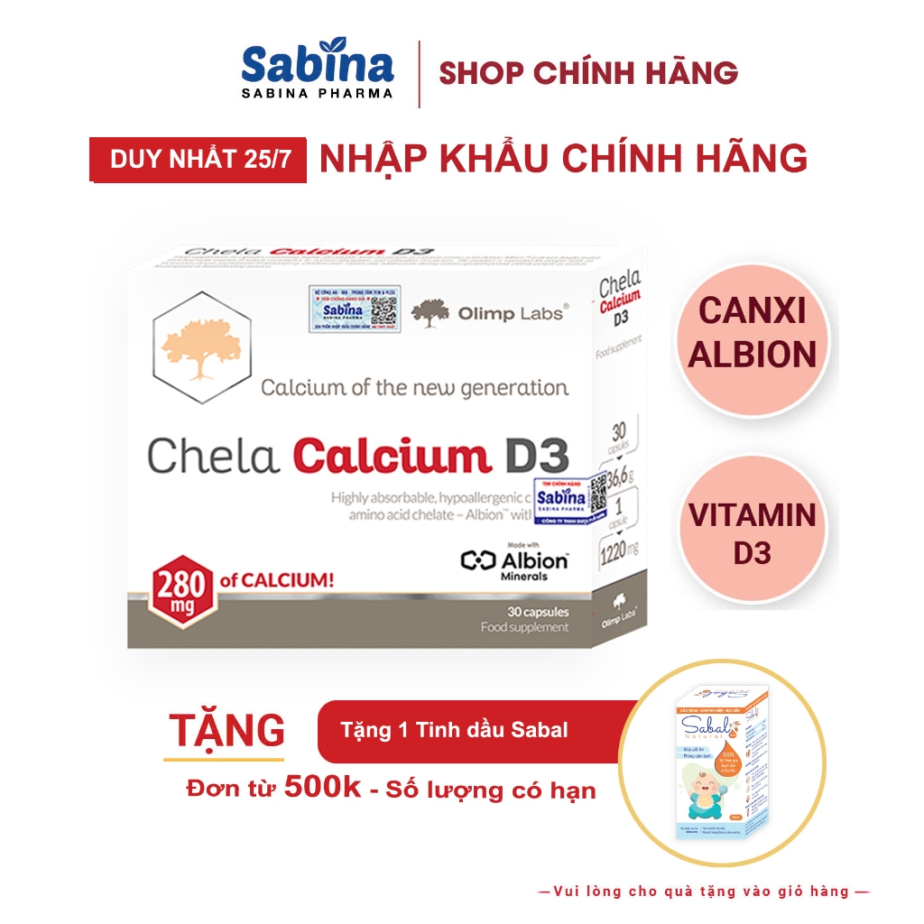 Canxi Chela Calcium D3-Thực phẩm bảo vệ sức khỏe hỗ trợ bổ sung canxi và D3 cho bà bầu, sau sinh 36.
