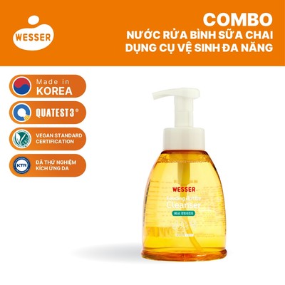 Nước rửa bình sữa Wesser dạng chai 500ml (Nhập khẩu Hàn Quốc)