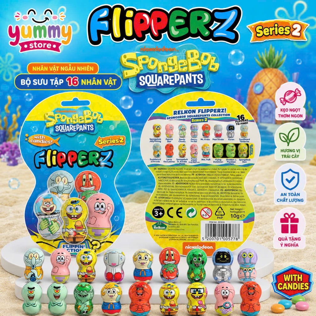 Kẹo Đồ Chơi Lật Đật SPONGEBOB Flipperz