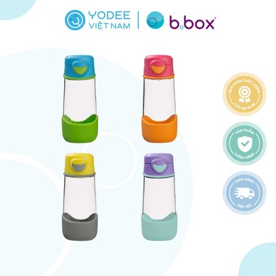 b.box Bình nước vòi silicone chất liệu tritan cao cấp, có van chống sặc cho bé 450ml