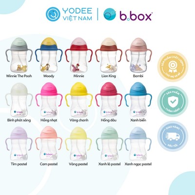 b.box Bình nước 360 độ có van chống sặc và tay cầm cho bé tập uống nước 240ml