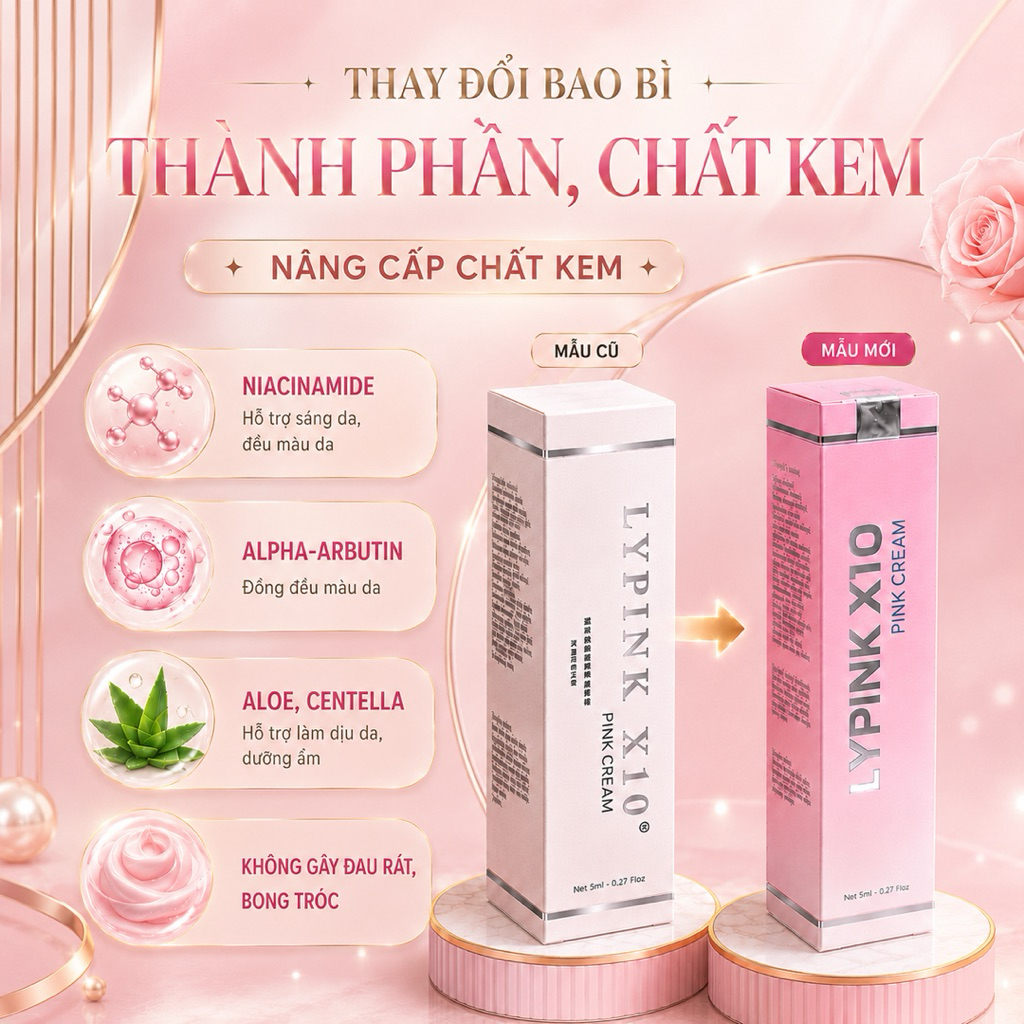 {FLASHSALE} LYPINK X10 Kem hồng nhũ hoa ,bikini Synchoice 5ml